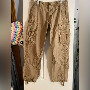 Old Navy Tan Cargo Pants 33x32